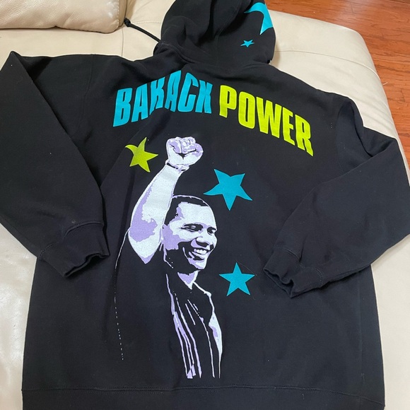 Vintage Barack Obama Barack Power Sweatshirt, Men's Medium - Picture 4 of 7